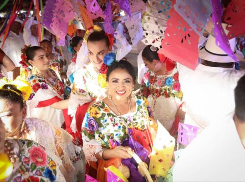 Asiste Blanca Merari en Cozumel a la clausura de la Fiesta de El Cedral 2023