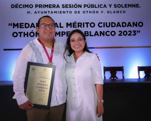 Ayuntamiento entrega “Medalla al Mérito Ciudadano Othón Pompeyo Blanco 2023", Iván Alberto Carrillo Ríos