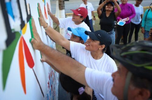 Participa Blanca Merari en rodada familiar como parte de la lucha contra el trabajo infantil