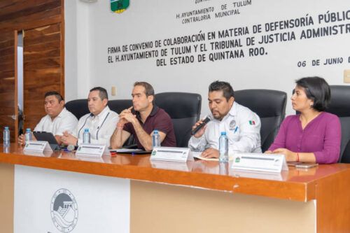 Diego Castañón encabeza firma de convenio con el Tribunal de Justicia Administrativa