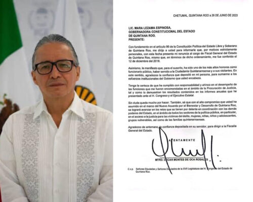 Renuncia el Fiscal de Quintana Roo, y lo anuncia por Facebook