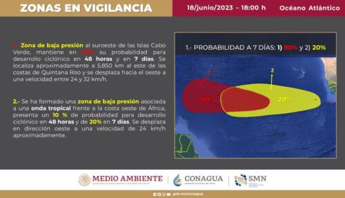 TEMPORADA DE HURACANES: Detectan baja presión altas probabilidades de convertirse en Onda Tropical