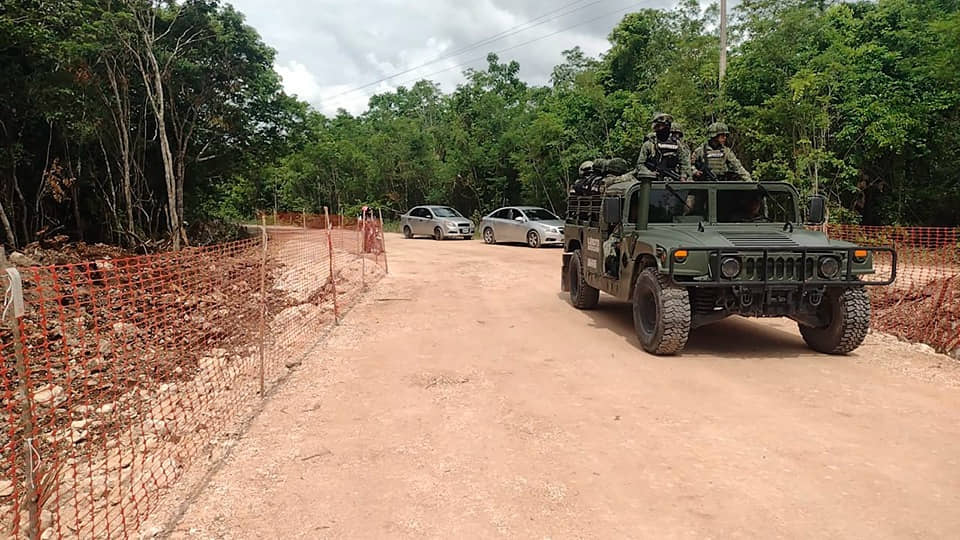 Despliegan operativo militar contra sicarios que atacaron a trabajadores del Tren Maya en Quintana Roo