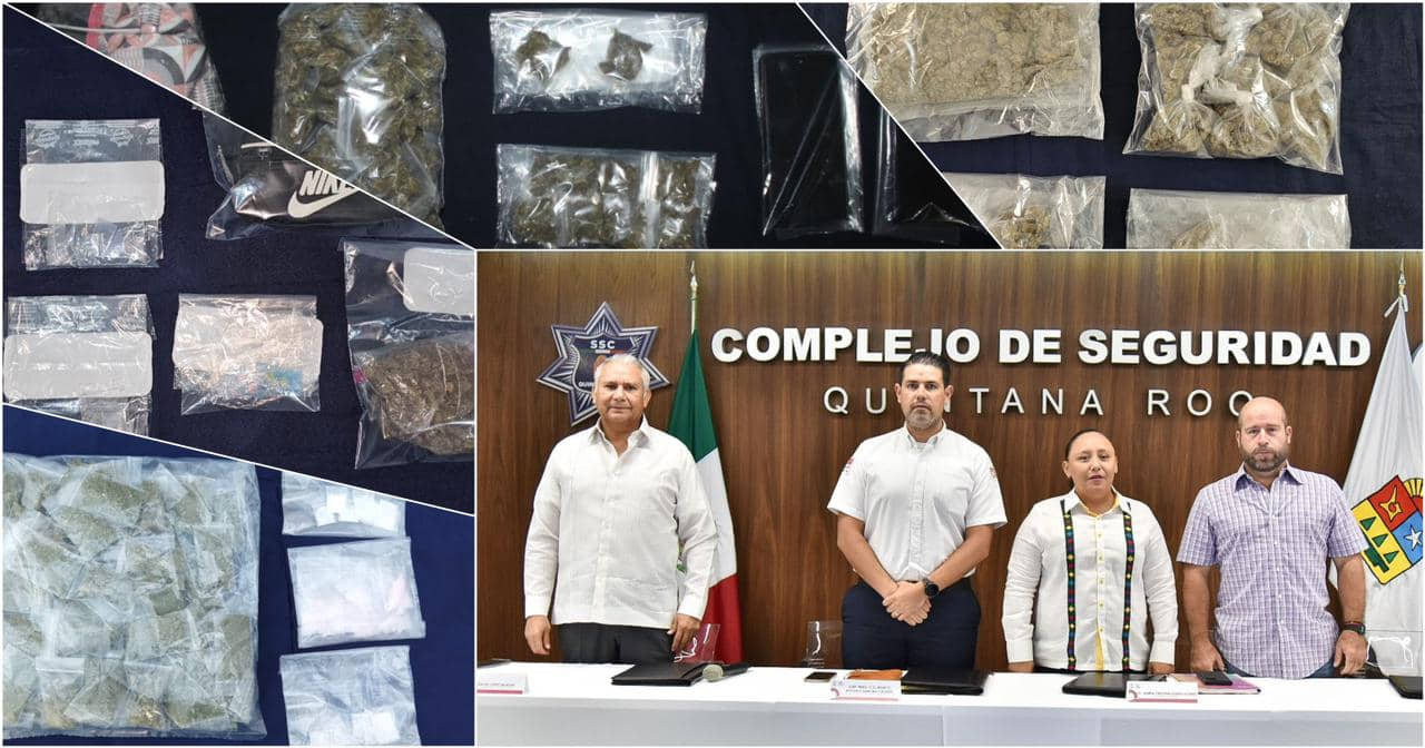 SSC asegura 3 mil 792 dosis de narcóticos y armamento en Quintana Roo
