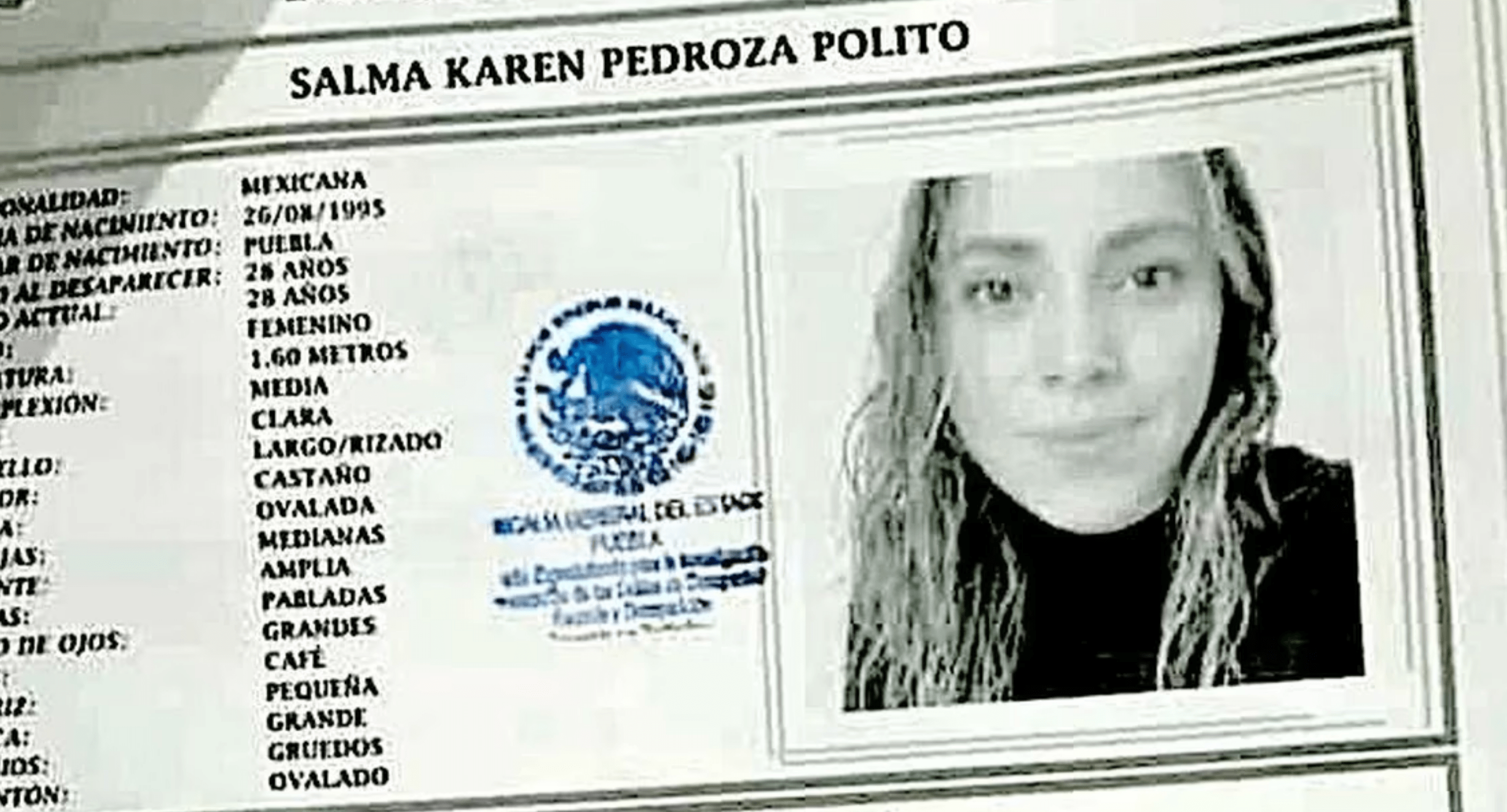 Localizan con vida a Salma Karen, mujer que había sido reportada como desaparecida en Puebla Localizan con vida a Salma Karen, mujer que había sido reportada como desaparecida en Puebla