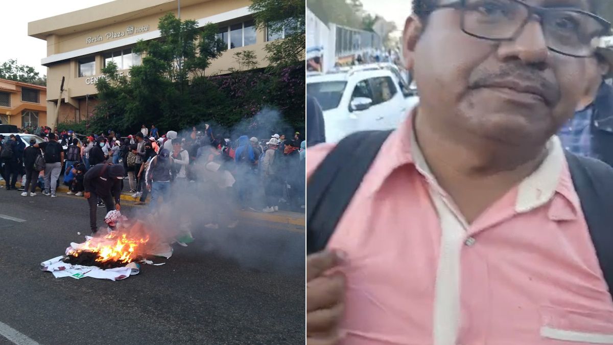 Agreden al periodista Hugo Velasco durante protesta del magisterio en Oaxaca Agreden al periodista Hugo Velasco durante protesta del magisterio en Oaxaca