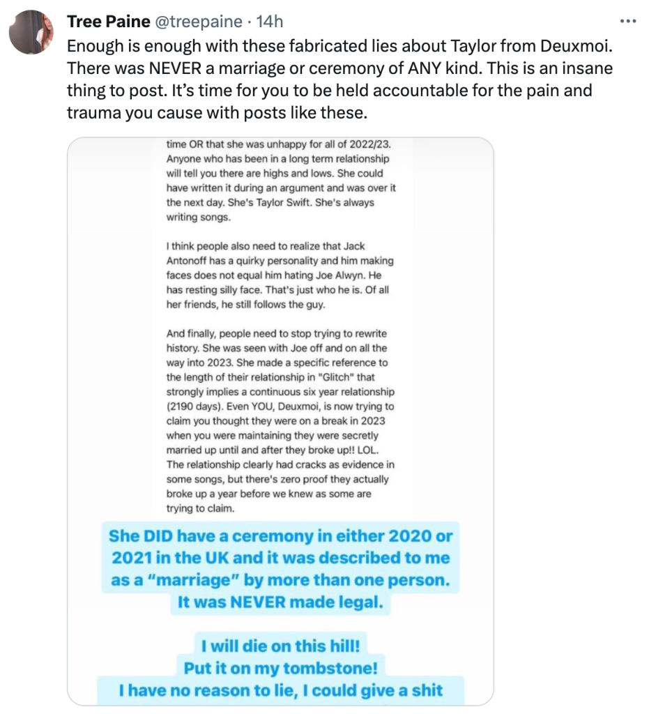 Fíjate, Paty: La publicista de Taylor Swift desmiente que la cantante se haya casado con Joe Alwyn