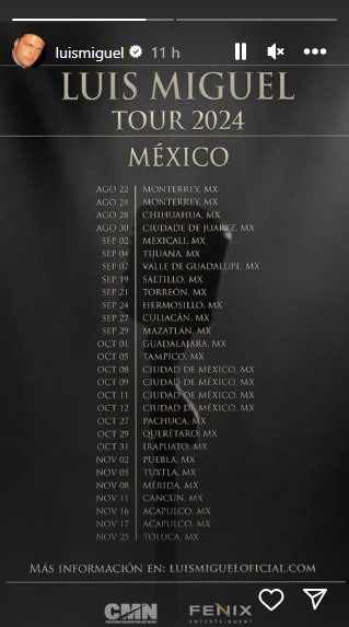 Luis Miguel anuncia nueva serie de 28 conciertos en México para 2024 - conciertos-de-luis-miguel-en-2024