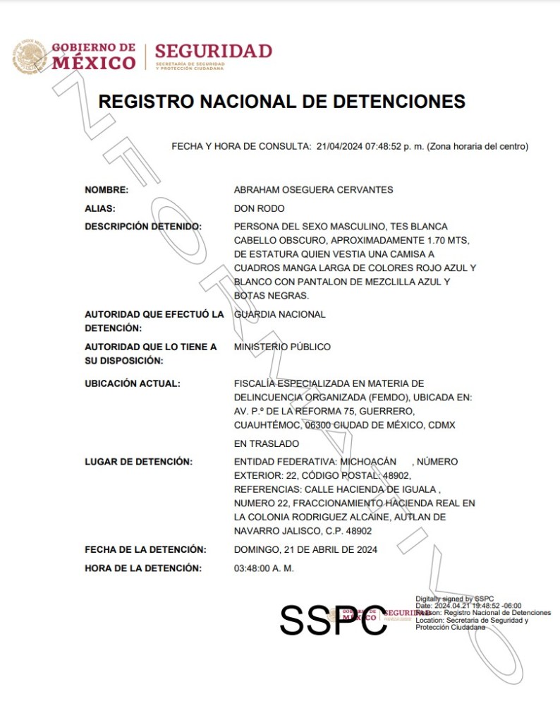 Detienen a Abraham Oseguera, hermano del 'Mencho' - don-rodo-mencho-detenido-794x1024